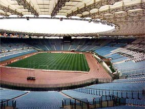 Sân vận động Olimpico ở thủ đô Rome, Italia. 
